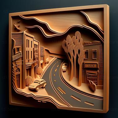 3D model st streets (STL)